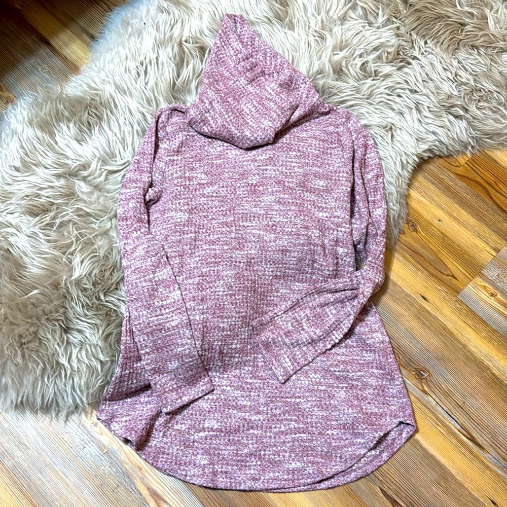Sonoma Cowl Neck Sweater Small maroon and white